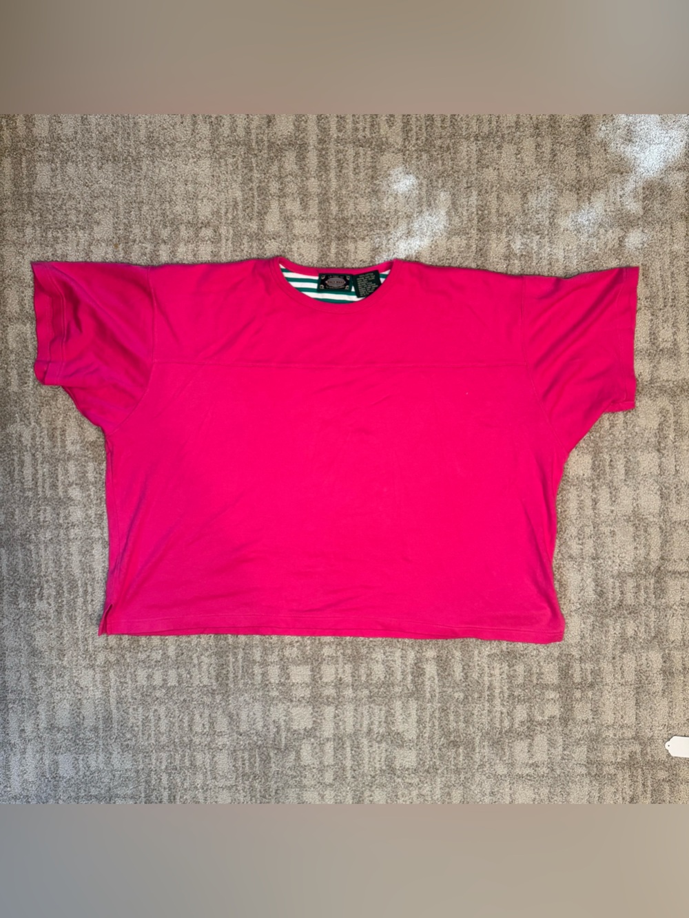 Vintage knit wear Bright Pink Women's Boxy Tee - 3XL 100% cotton
